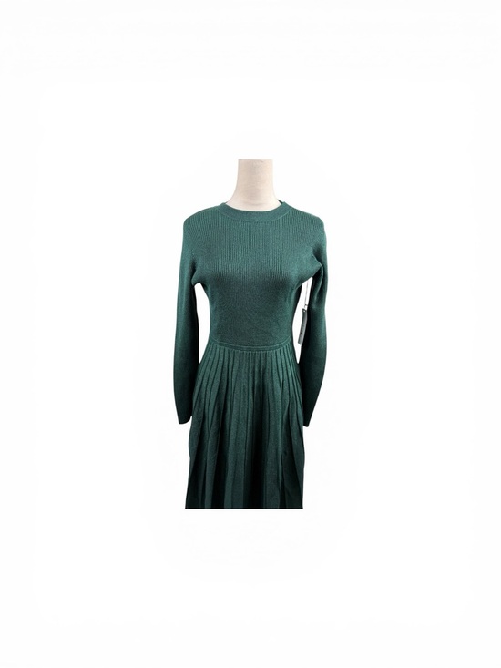 Draper James Dresses & Skirts - NWT Draper James Deep Green Ribbed Fit-and-Flare Long Sleeve Dress Size XL